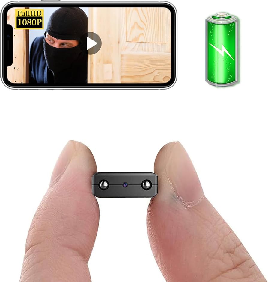 Szerokokątny obiektyw mikrokamery WiFi z diodą IR i mikrofonem widziany z bliska